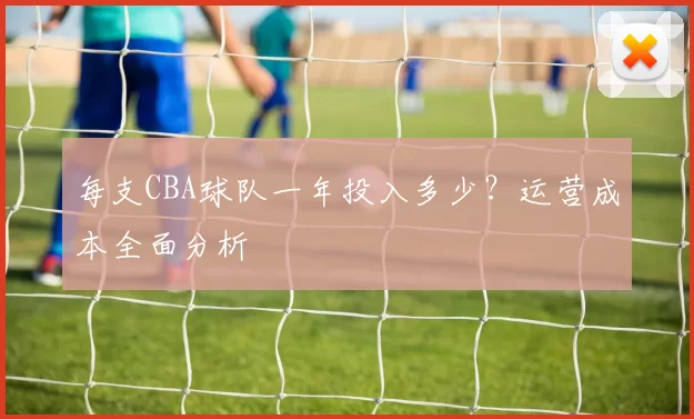 每支CBA球队一年投入多少？运营成本全面分析